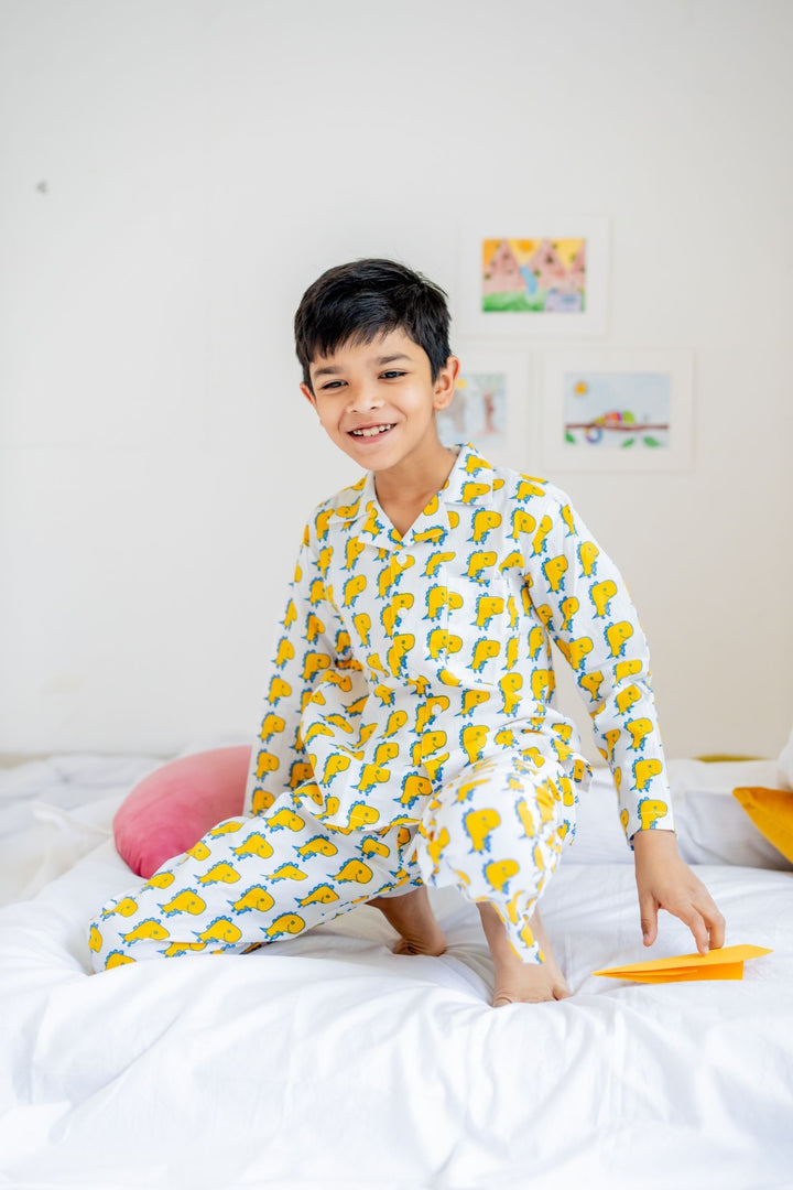 Dino Print Night Suit Set