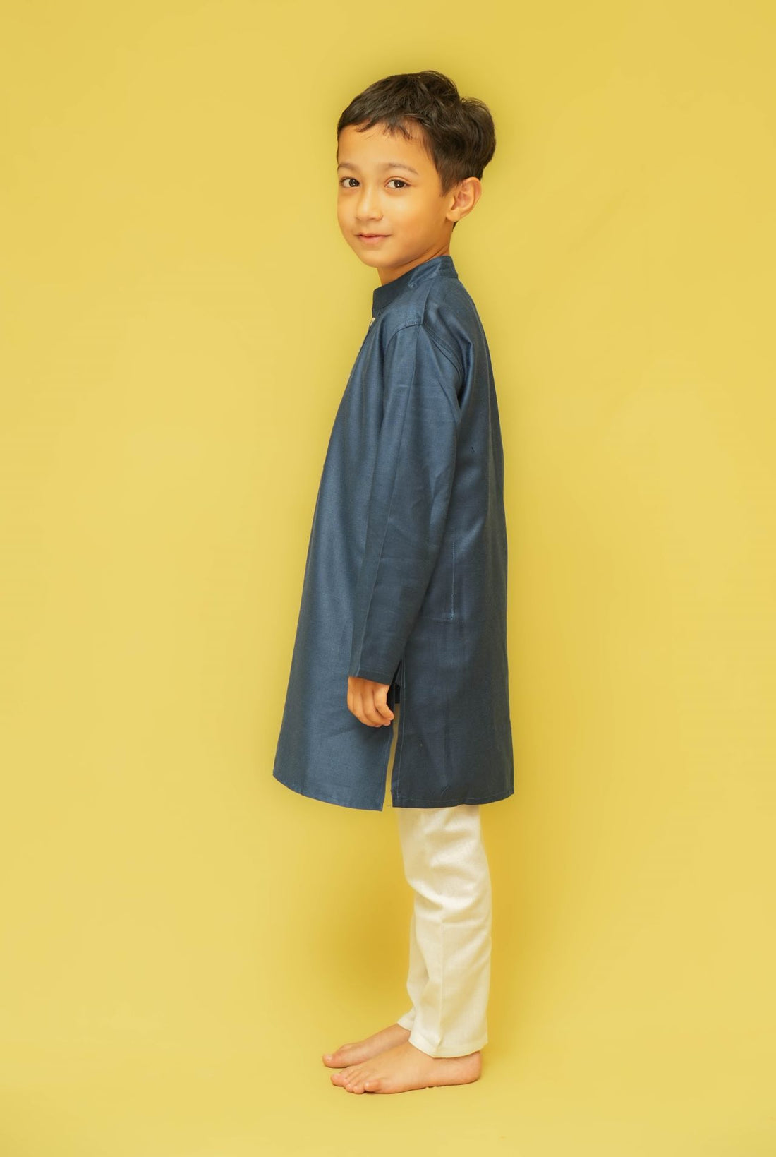 Blue Silk Kurta