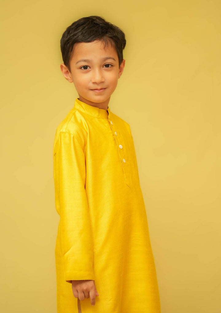 Yellow Silk Kurta