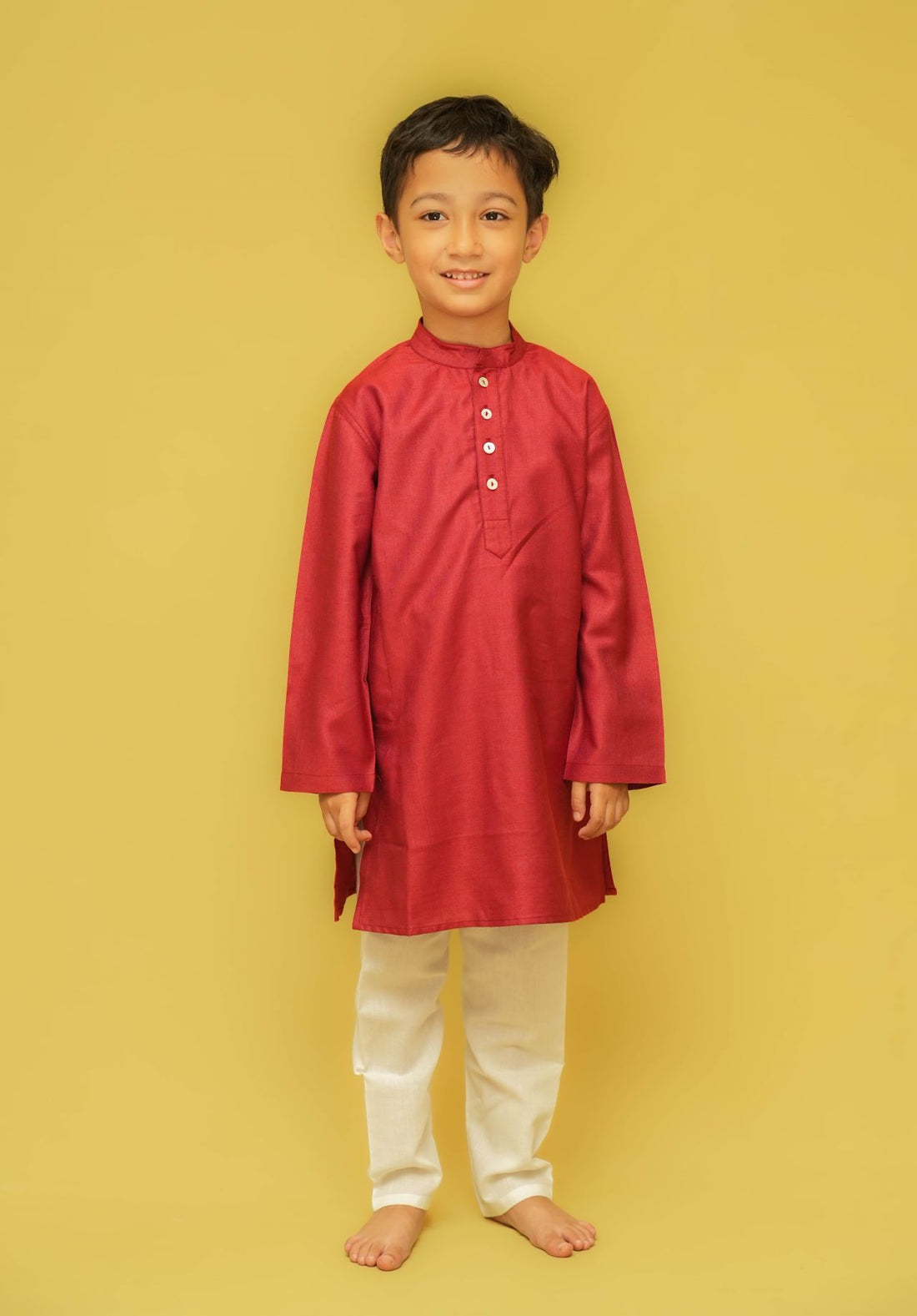 Red Silk Kurta