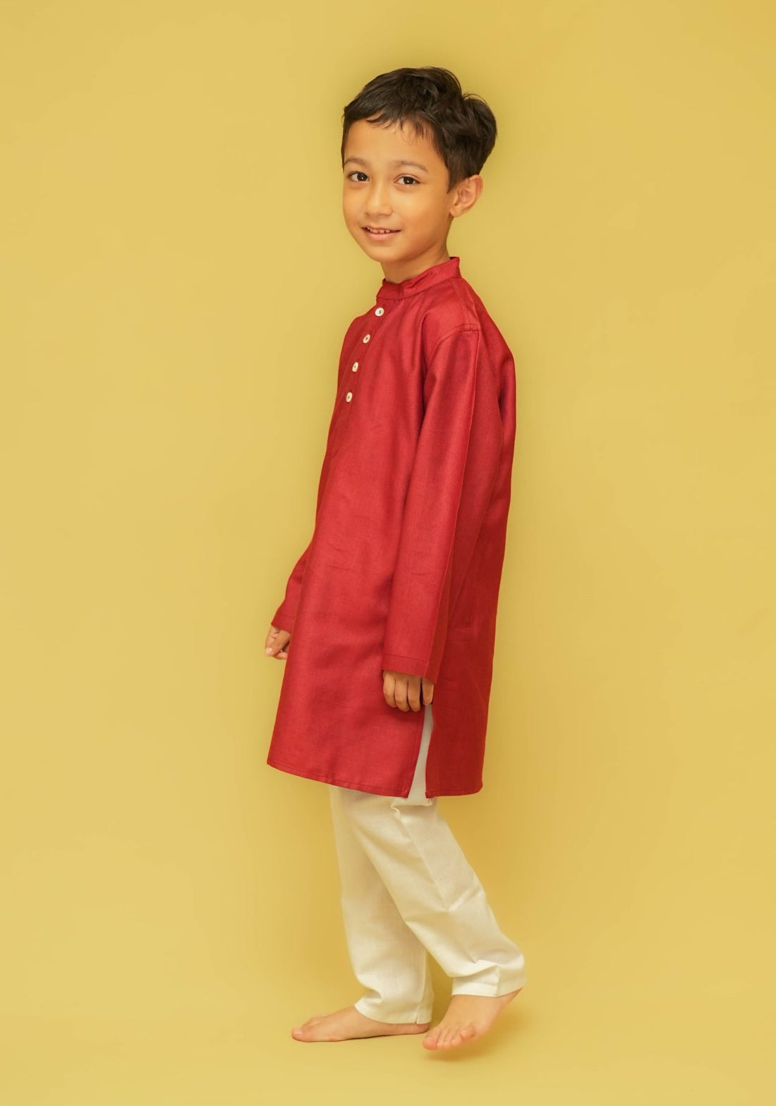 Red Silk Kurta